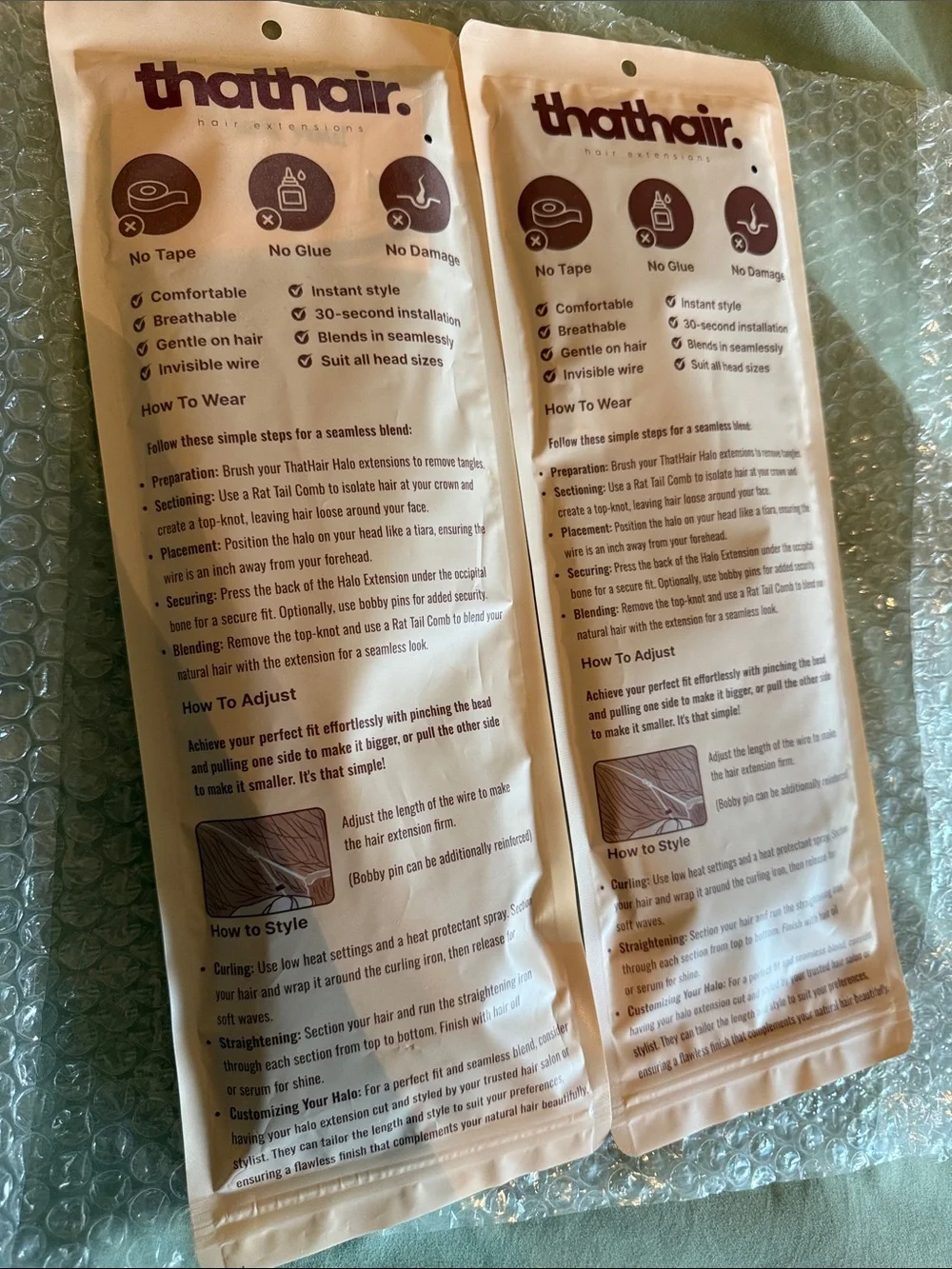Thathair Halo Hair Extensions – 2-Pack